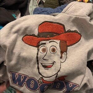 Toy Story hoodie Woody Kids Gray Disney world size 5/6
